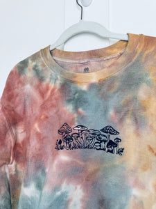 Small Dyed Embroidered Mushroom Unisex Crew