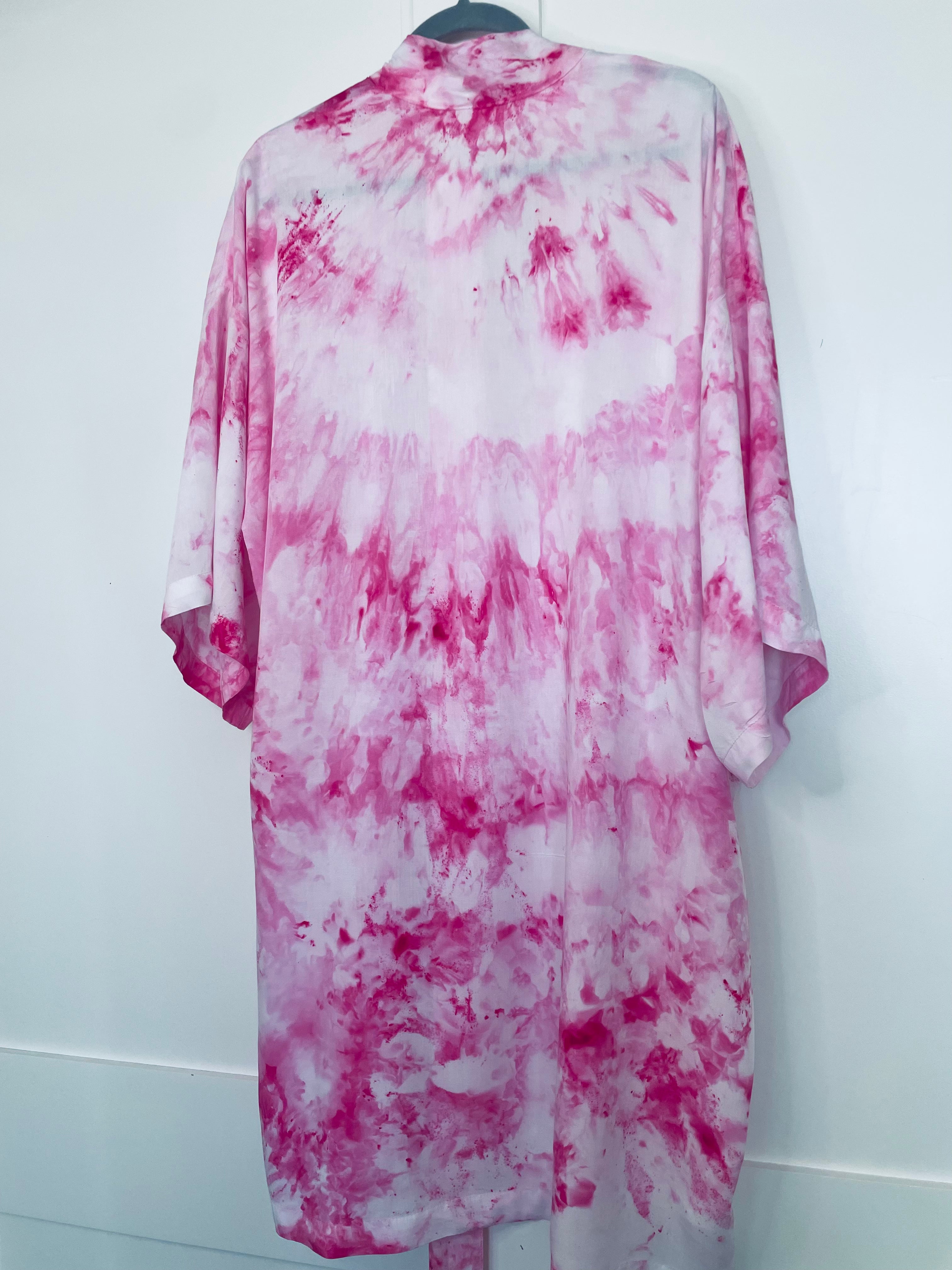 hot pink kimono dress Miko - Fuchsia Kimono Robe & Jacket - Long Kimono Robe